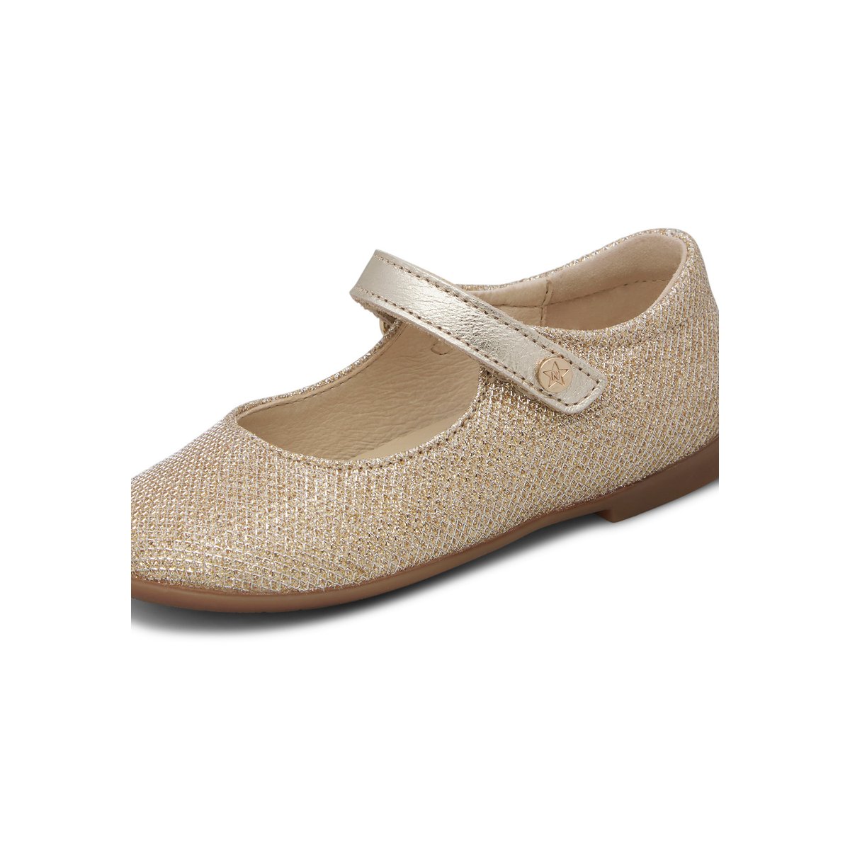 Ballerines en cuir et tissu DARLING platine-, NATURINO