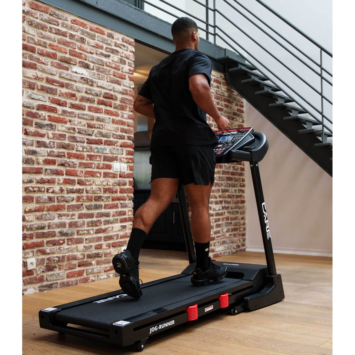 Tapis de course connecté - 18km/h - CARE - JOG RUNNER - KINOMAP noir, CARE FITNESS
