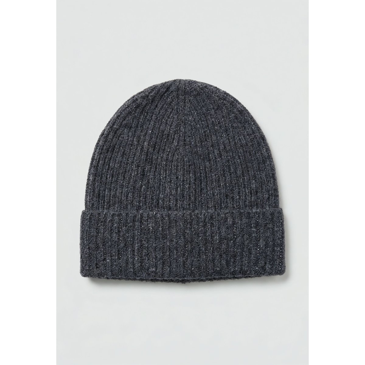 Bonnet femme en maille côtelée ALIZON anthracite, DEELUXE