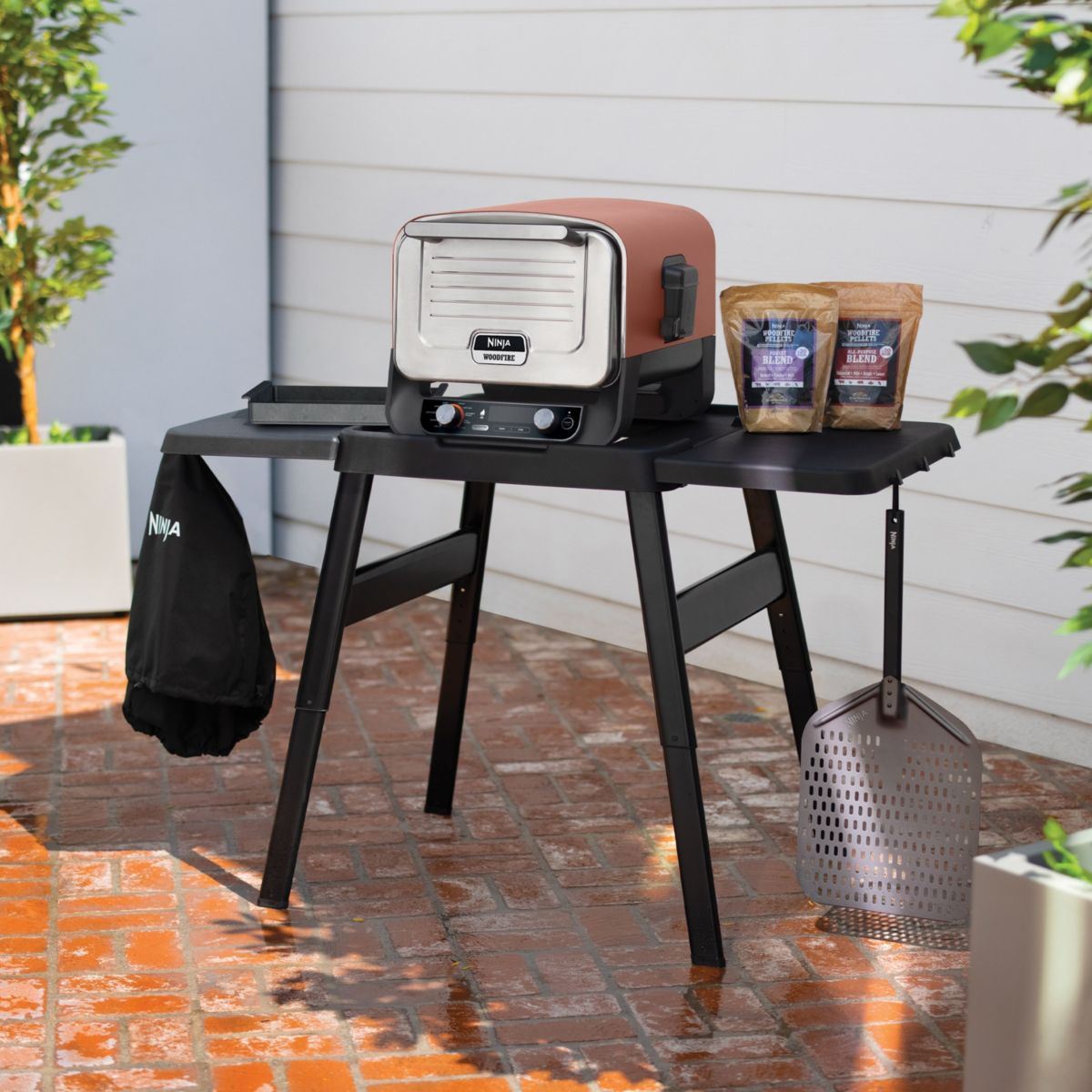 Support barbecue pour barbecue élec et fumoir Woodfire XL couleur unique, NINJA