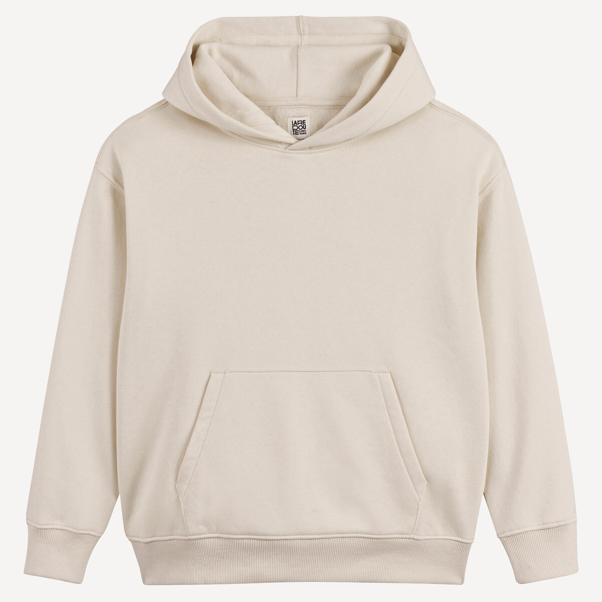 Sweat à capuche en molleton ecru, LA REDOUTE COLLECTIONS