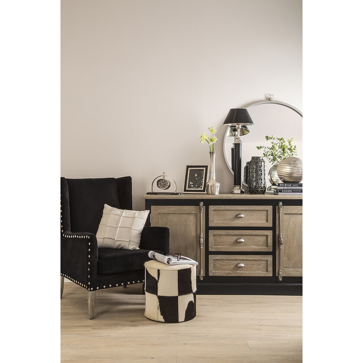 36cm Black Earthenware Vase black, FIFTY FIVE SOUTH