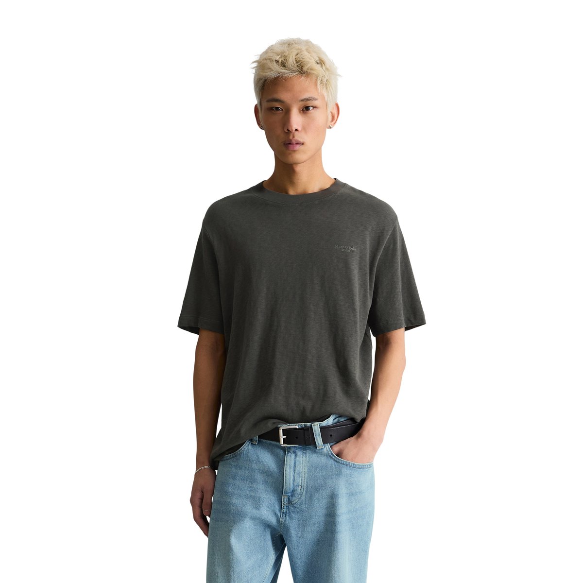 T-shirt regular en qualité jersey slub douce gris, MARC O’POLO DENIM