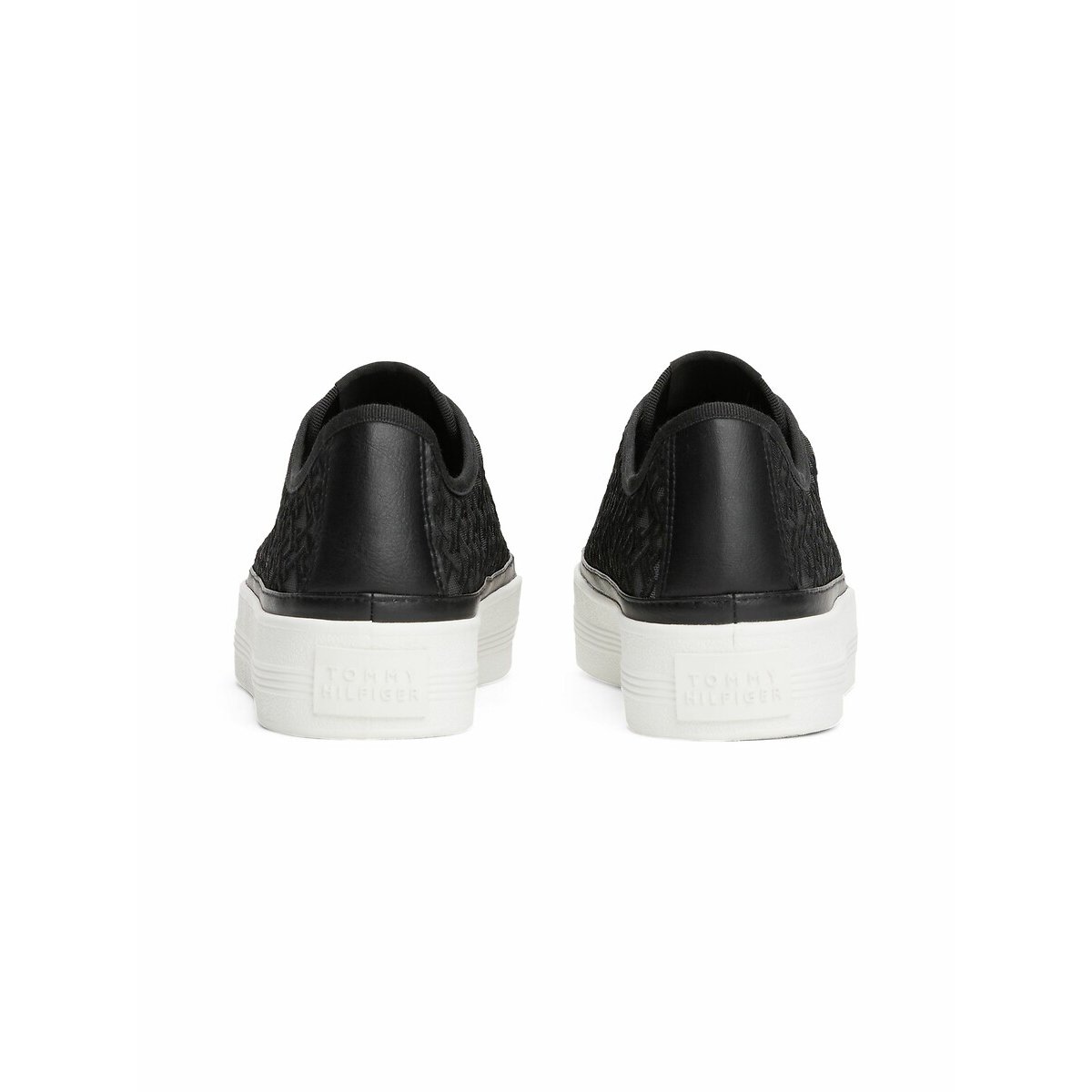 Scarpe da ginnastica traforate vulcanizzate nero , TOMMY HILFIGER