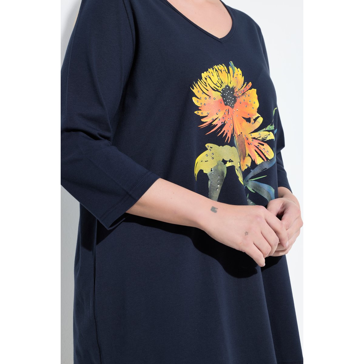 T-shirt avec motif soleil marine, ULLA POPKEN