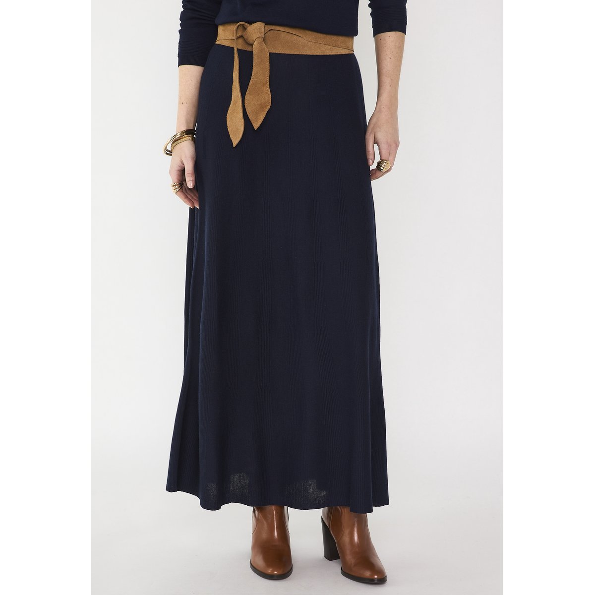 Jupe en maille OCTAVE bleu, Maison 123
