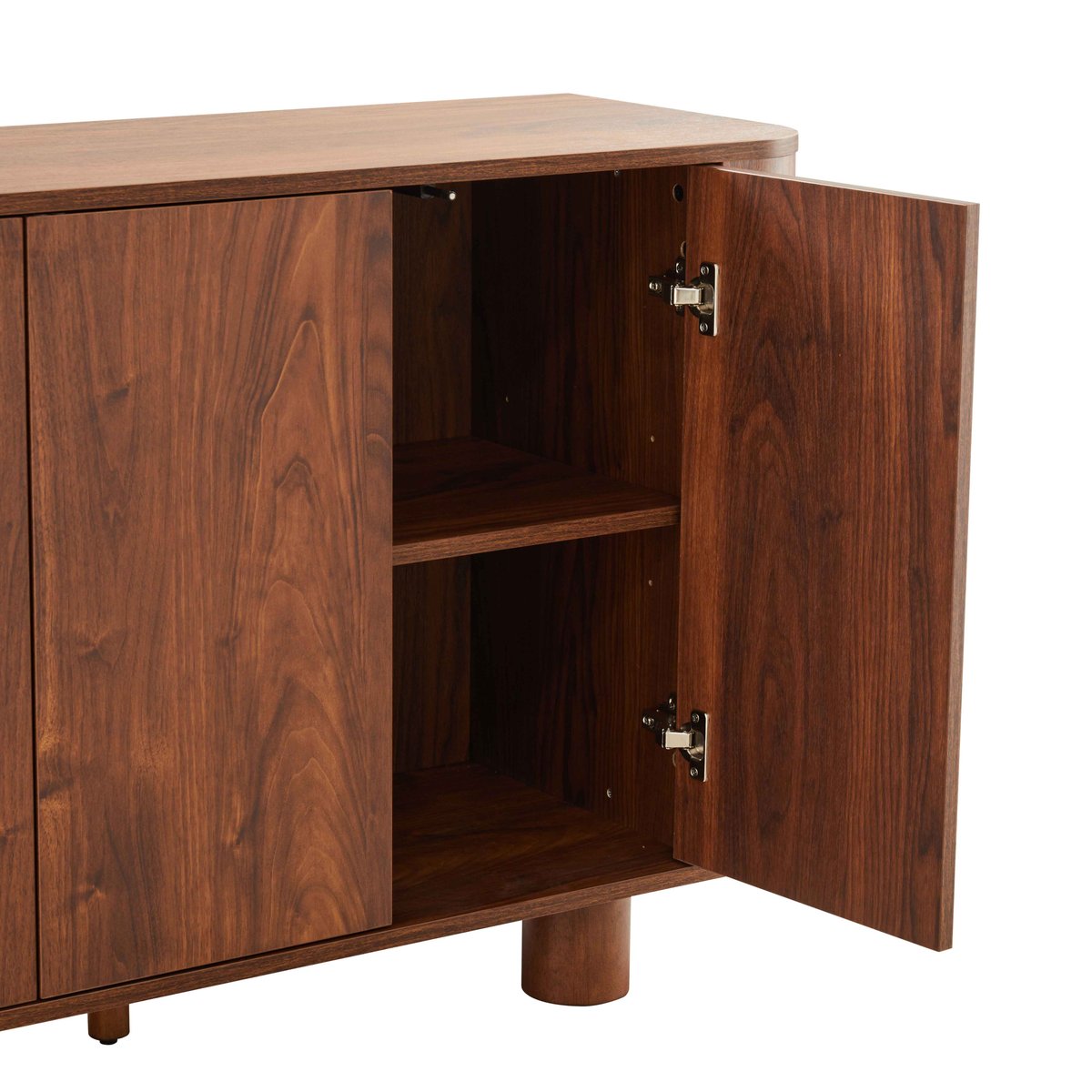 Buffet effet bois 3 portes 120 cm, DARIO bois foncé, OVIALA