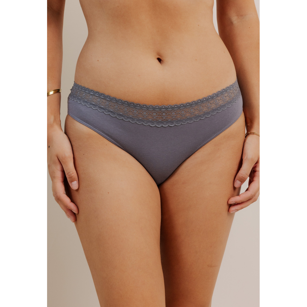 Lot de 3 shortys en coton et dentelle multicolore, VARIANCE