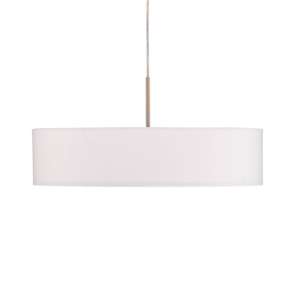 Suspension en textile moderne, Sebatin blanc, nickel mat, LINDBY