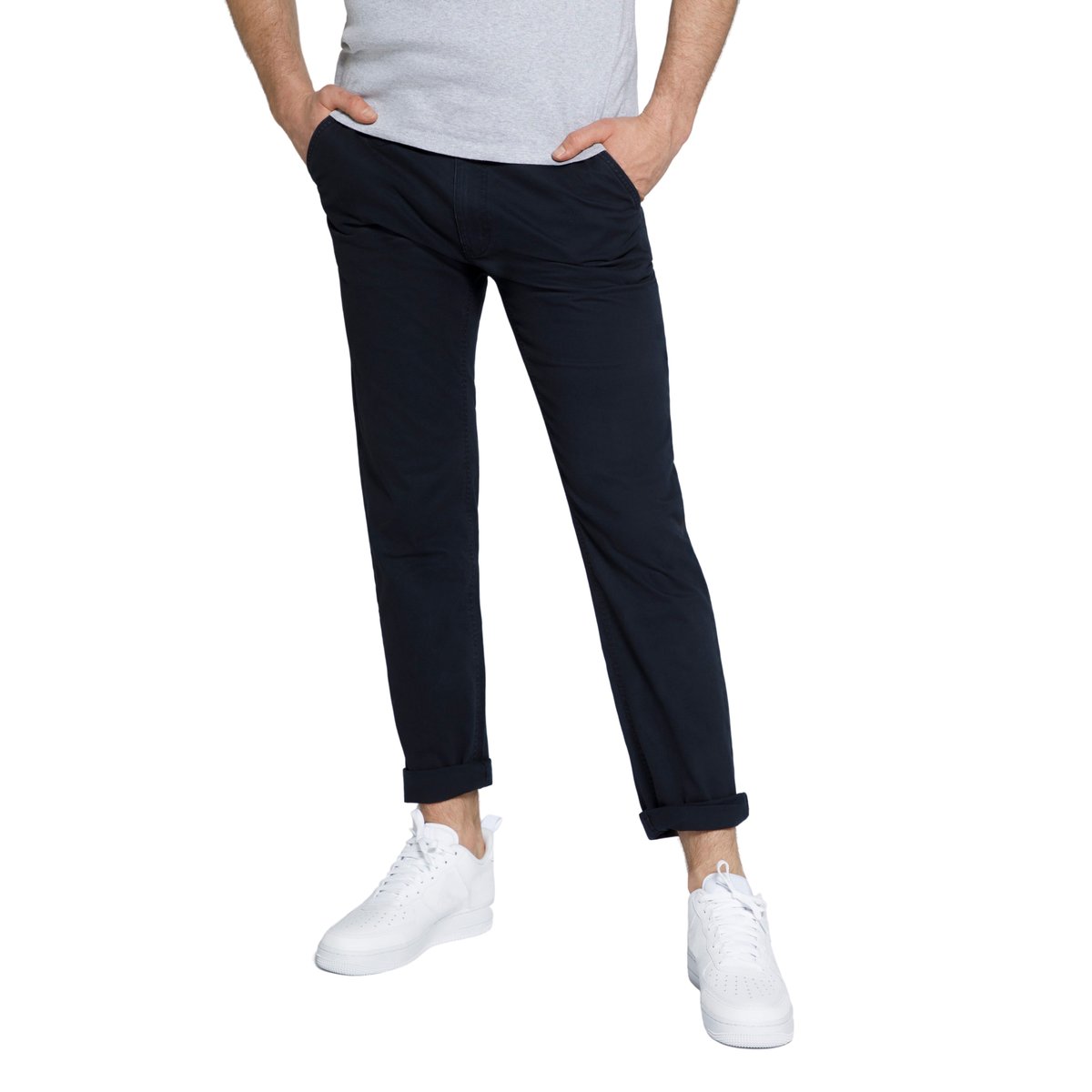 Chino, coupe ventre confort marine foncé, STHUGE