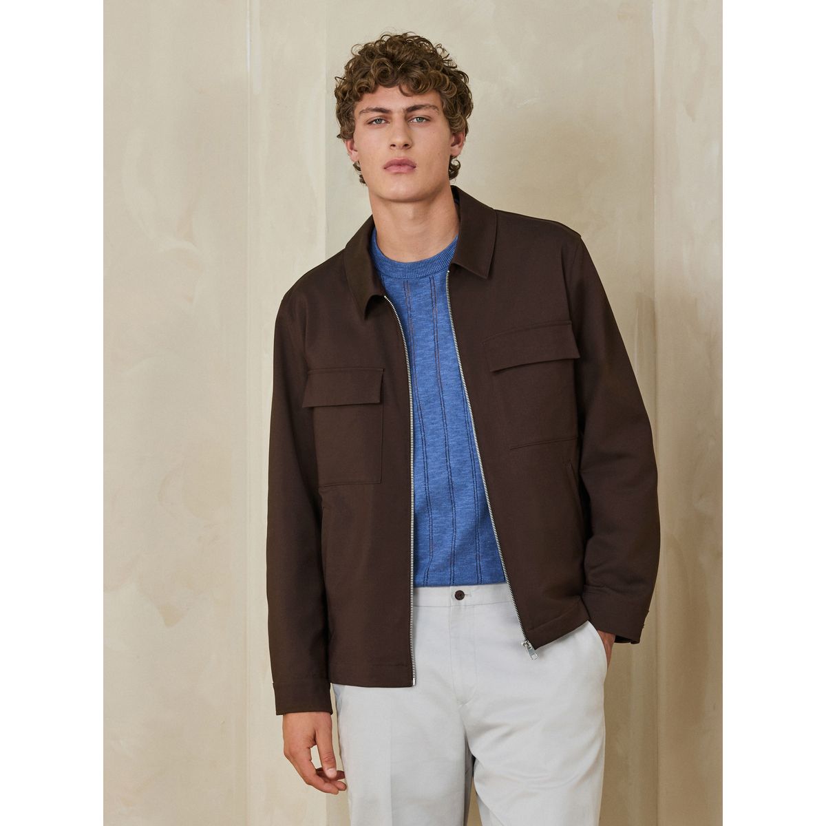 Veste technique stretch n. premium marron chocolat, NEXT