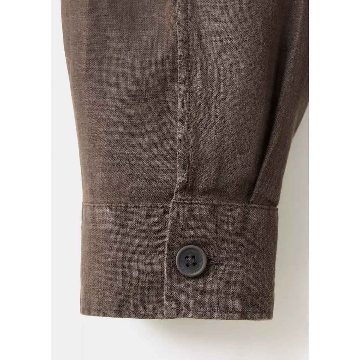 Chemise regular fit 100 % lin avec poches marron, MANGO MAN