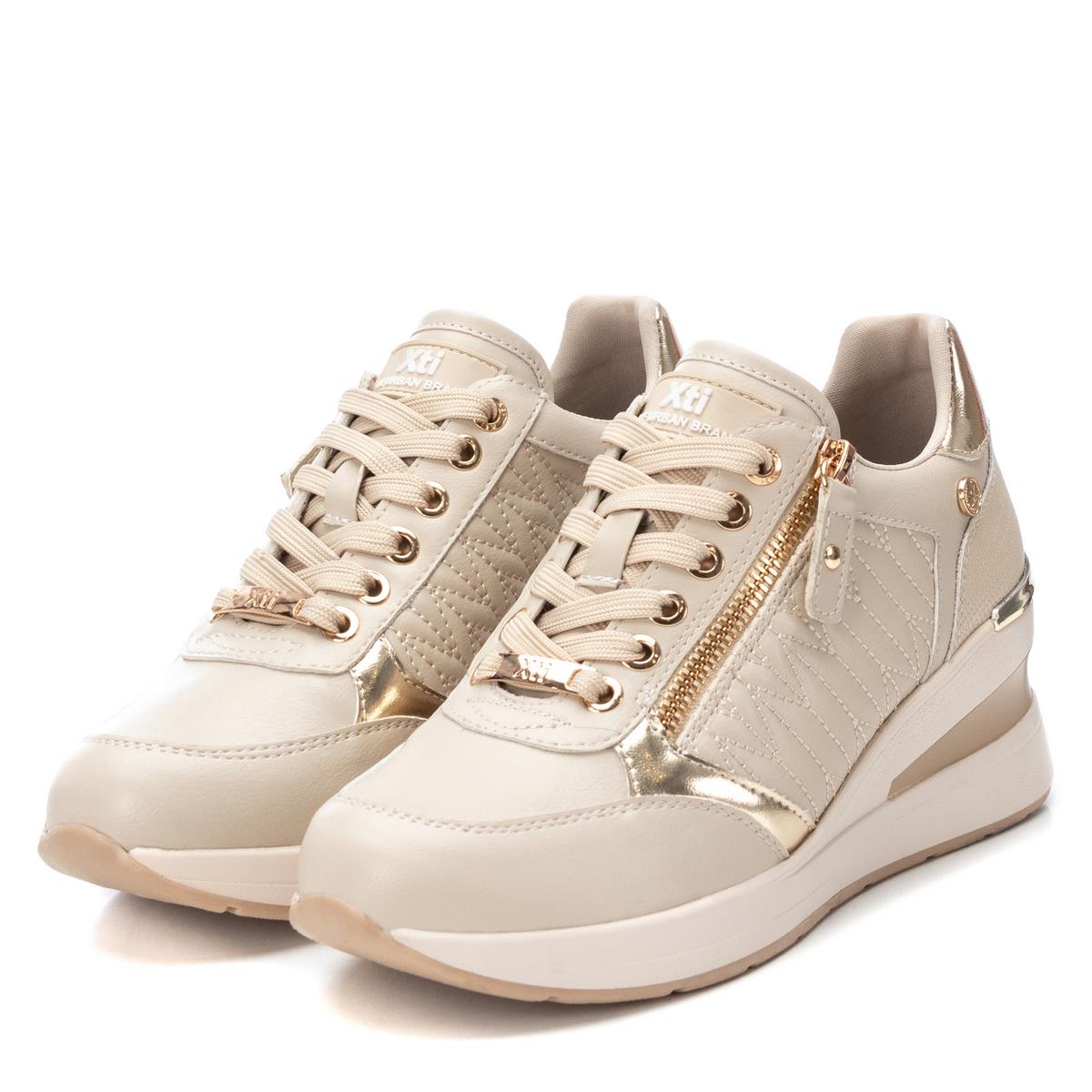 Baskets Coin Entreprise Lacets beige, XTI
