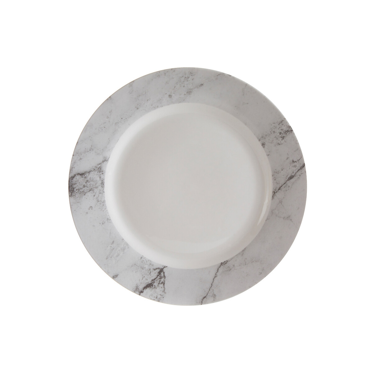 16-Piece White/Grey Marble Effect Dinner Set grey, SO'HOME