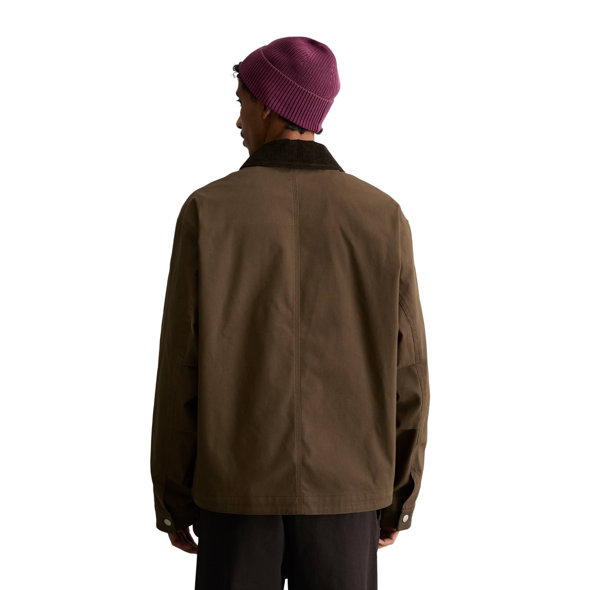 Veste de travail décontractée en toile de coton recyclée marron foncé, MARC O’POLO DENIM