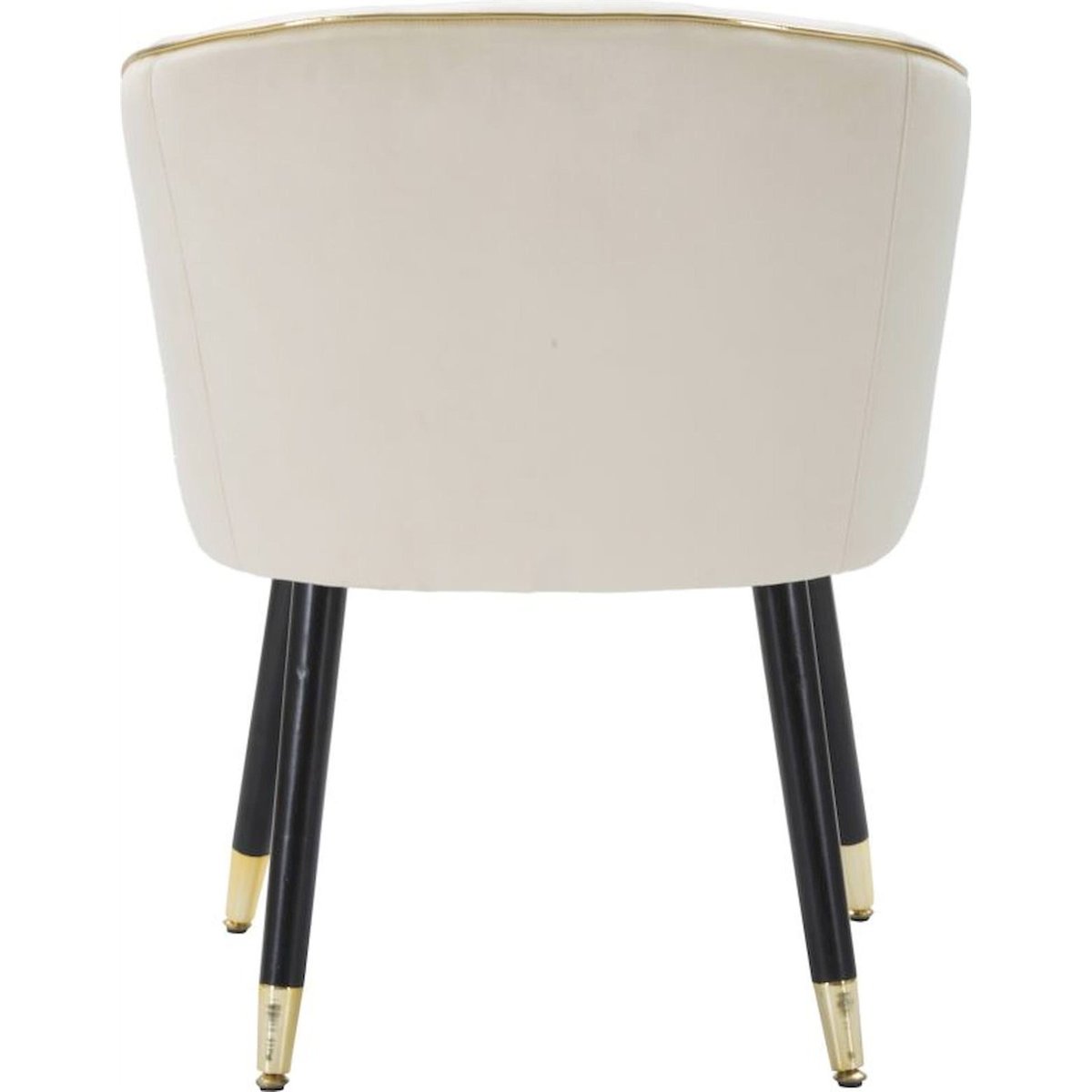Fauteuil coquille rembourré esprit glamour GLAM crème et or, RECOLLECTION