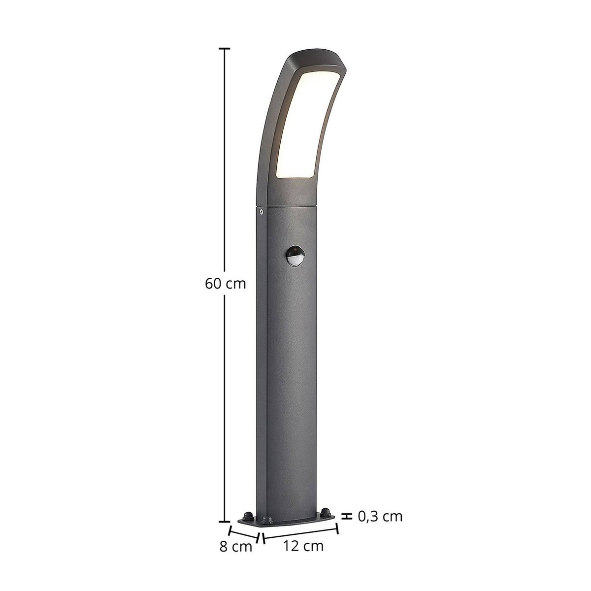 Luminaire extérieur en aluminium moderneLED anthracite, LINDBY