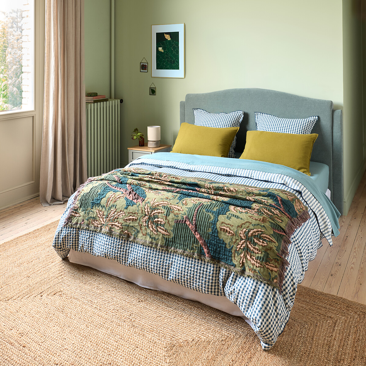 Housse de couette coton seersucker, COTTAGE BLEU bleu, LA REDOUTE INTERIEURS