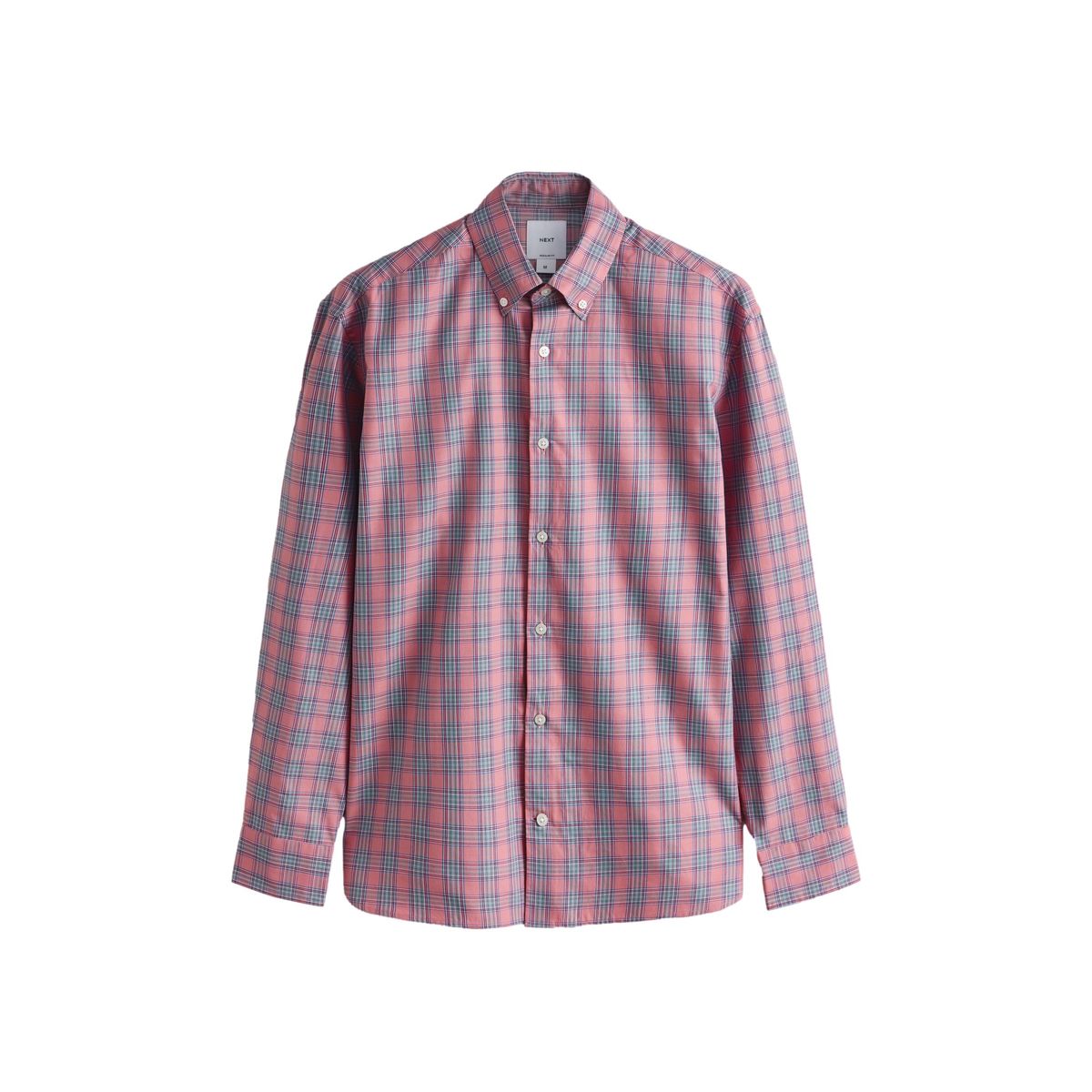 Chemise habillée coton à carreaux rose, NEXT