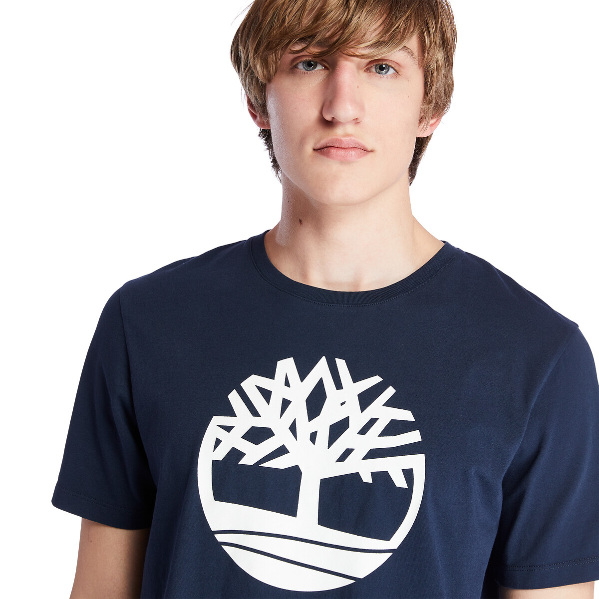 T-shirt regular col rond bleu foncé, TIMBERLAND