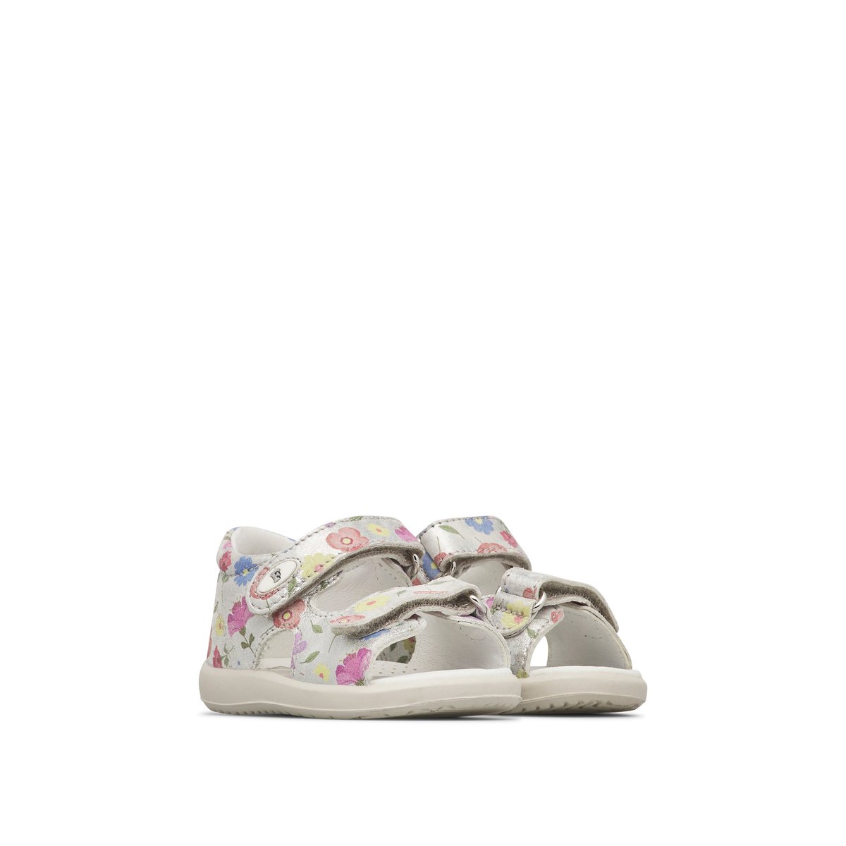 Sandales en cuir avec imprimé floral NEW RIVER argent-, FALCOTTO