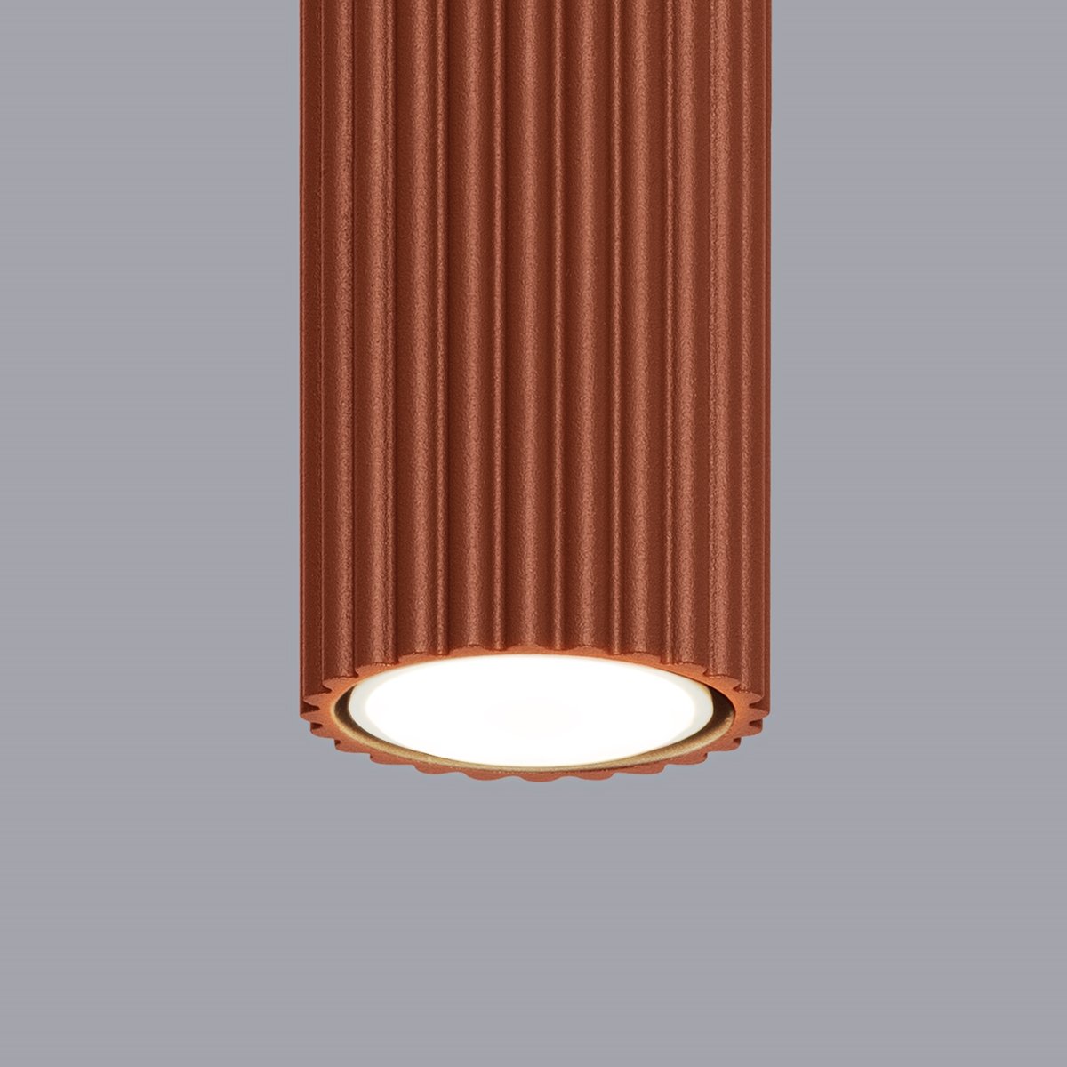 Plafonnier Aluminium Ocre Rouge GU10 1 Karbon 10 rouge, EDEN
