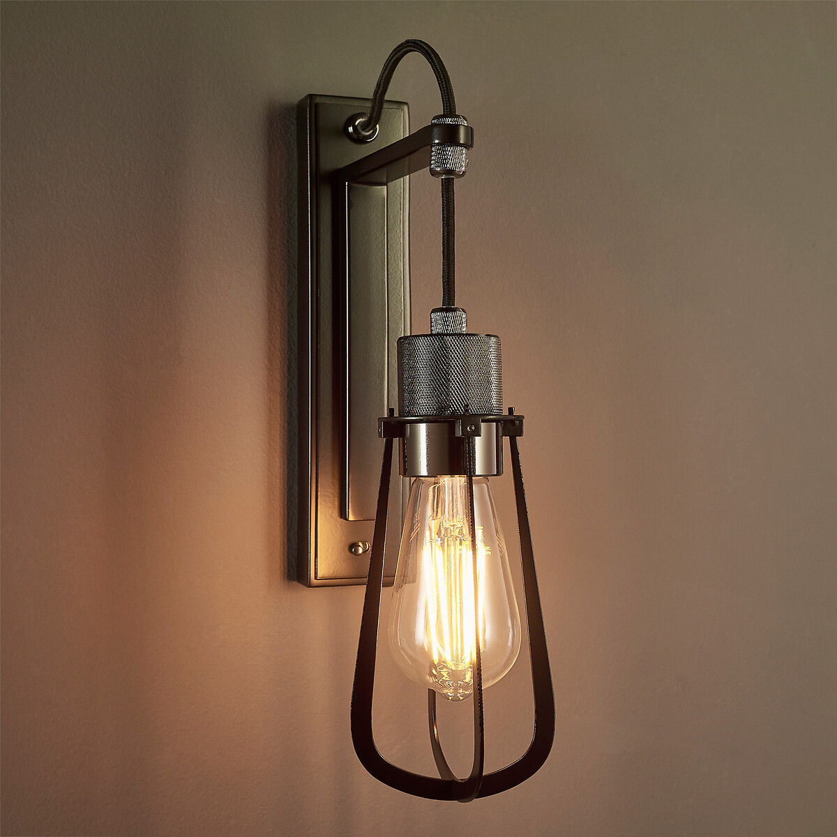 Henley Industrial Cage Wall Light black, SO'HOME