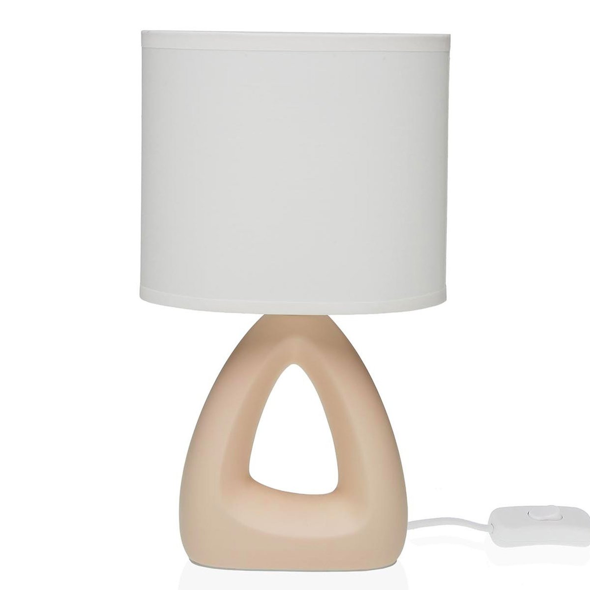 Lampe à poser en céramique beige 17x10x30cm beige, VERSA