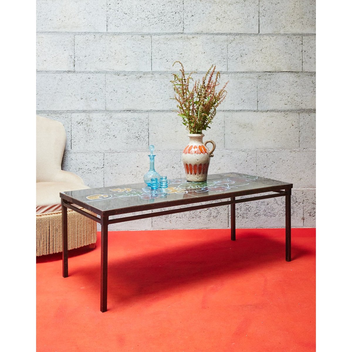 Table basse en céramique Donna N°1024 - Bon état noir, DEBONGOUT