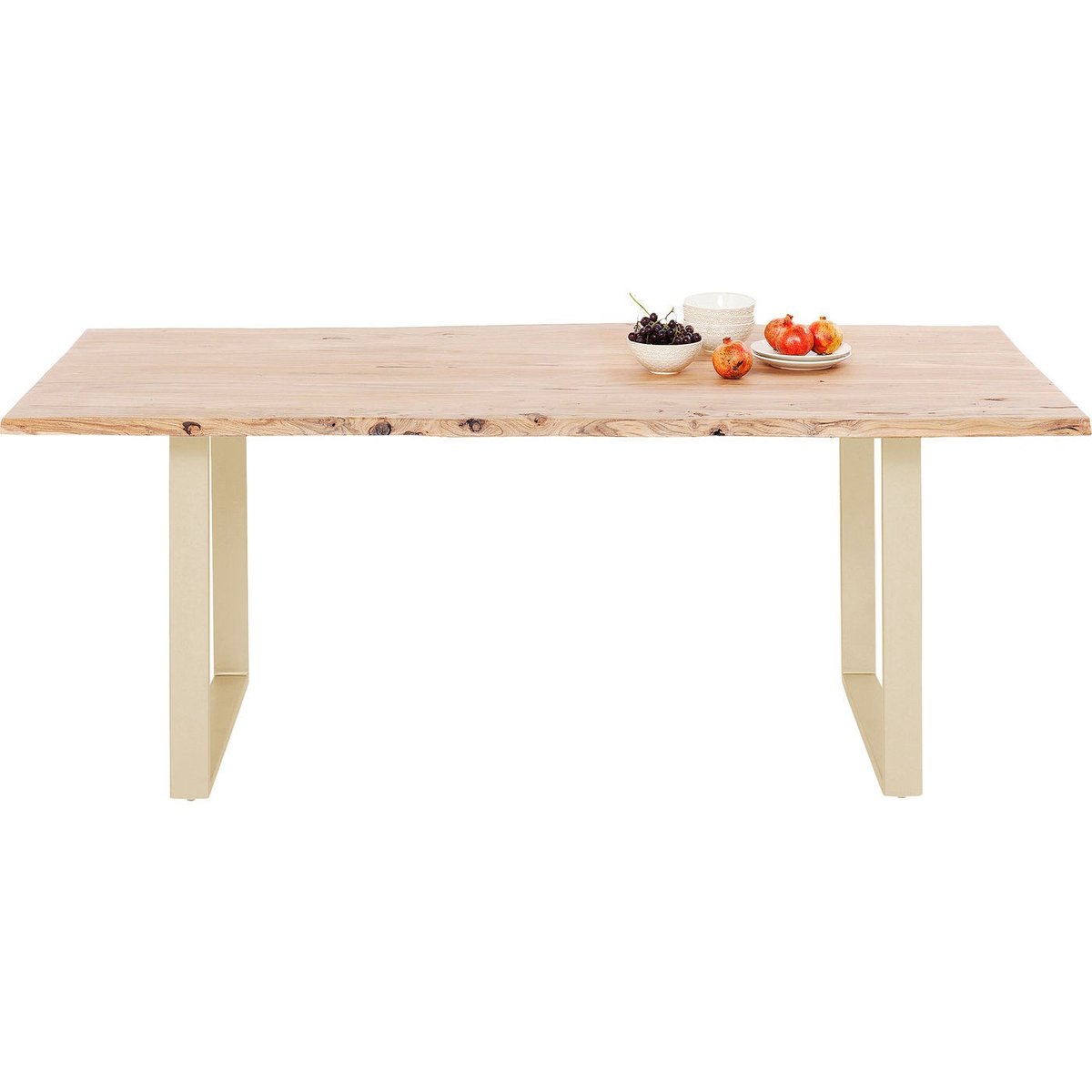 Table en acacia, HARMONY laiton, KARE DESIGN