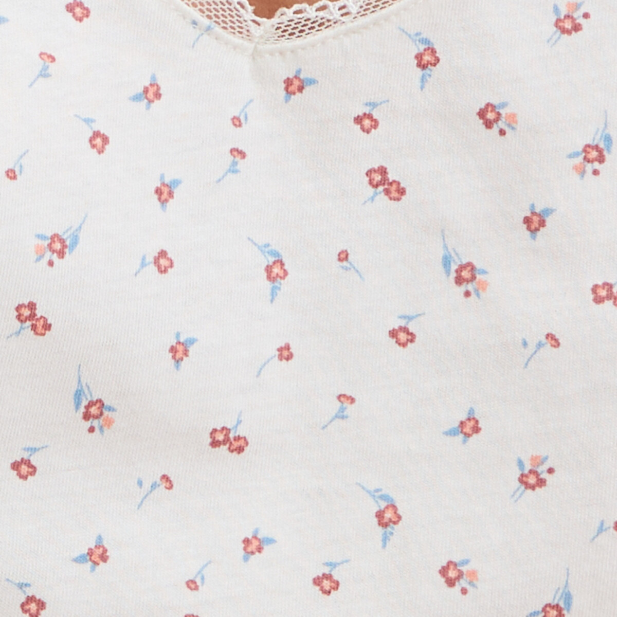 Pyjashort jersey imprimé floral fond écru, LA REDOUTE COLLECTIONS
