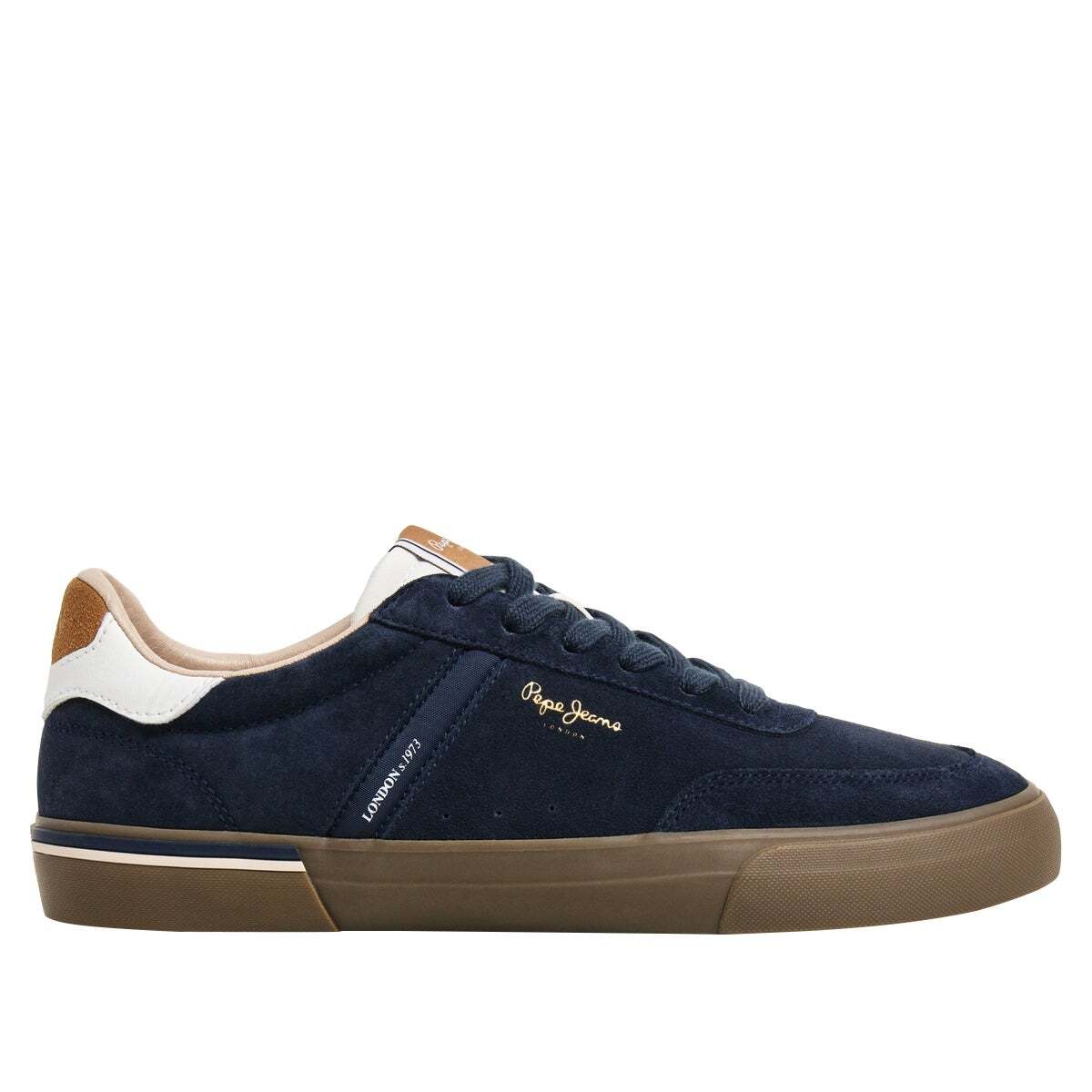Kenton - Baskets Classiques En Daim bleu mer profonde, PEPE JEANS