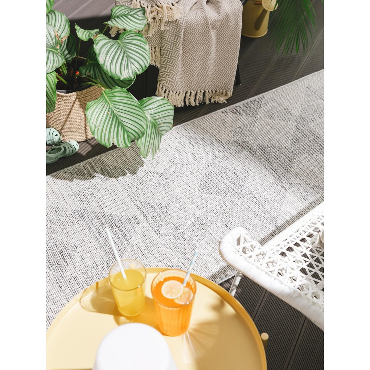 Tapis de couloir d'extérieur & intérieur BRONCO gris, BENUTA