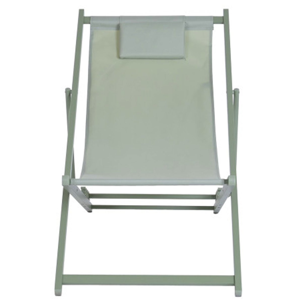 Chaise longue pliante chilienne métal et tissu vert 61x103x96cm vert, WADIGA