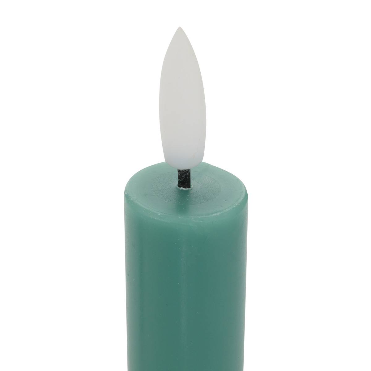 Lot de 2 bougies LED Lupa bâton vert vert, ATMOSPHERA