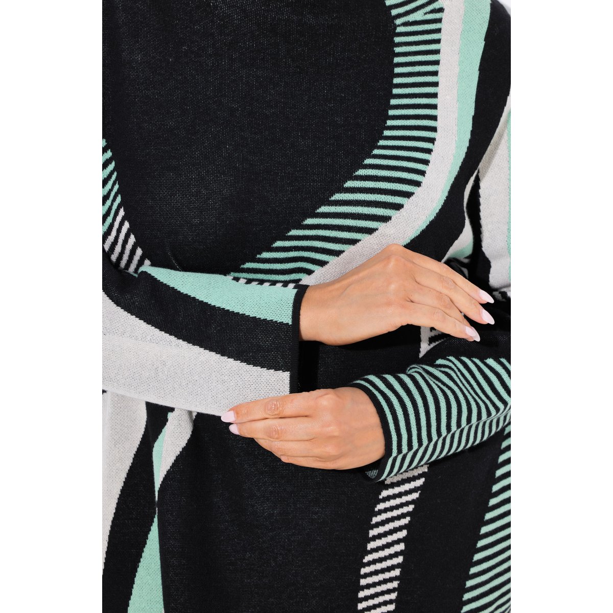 Pull maille Jacquard noir, ULLA POPKEN