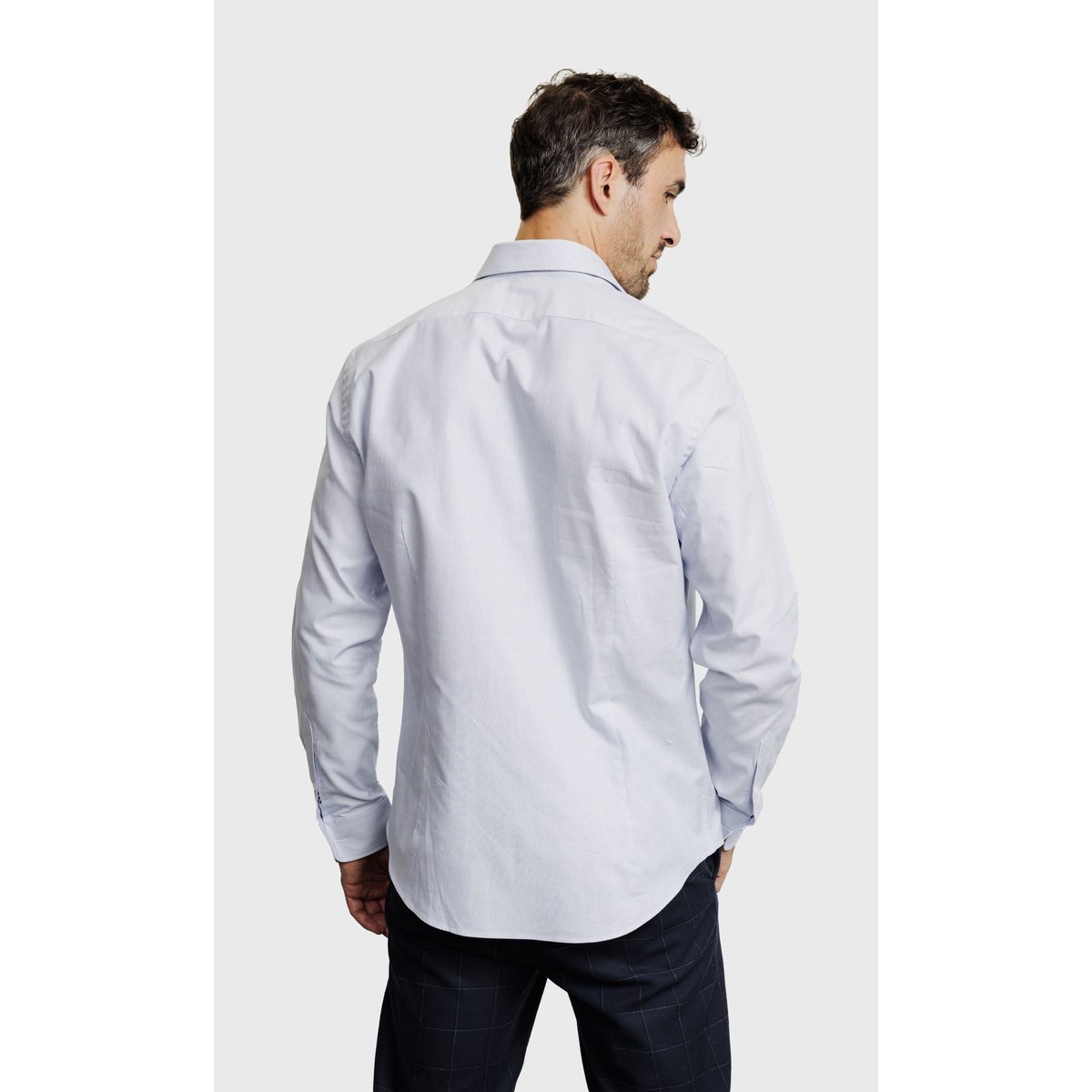 Chemise Regular fit à micro-motif bleu ciel, ACROSS