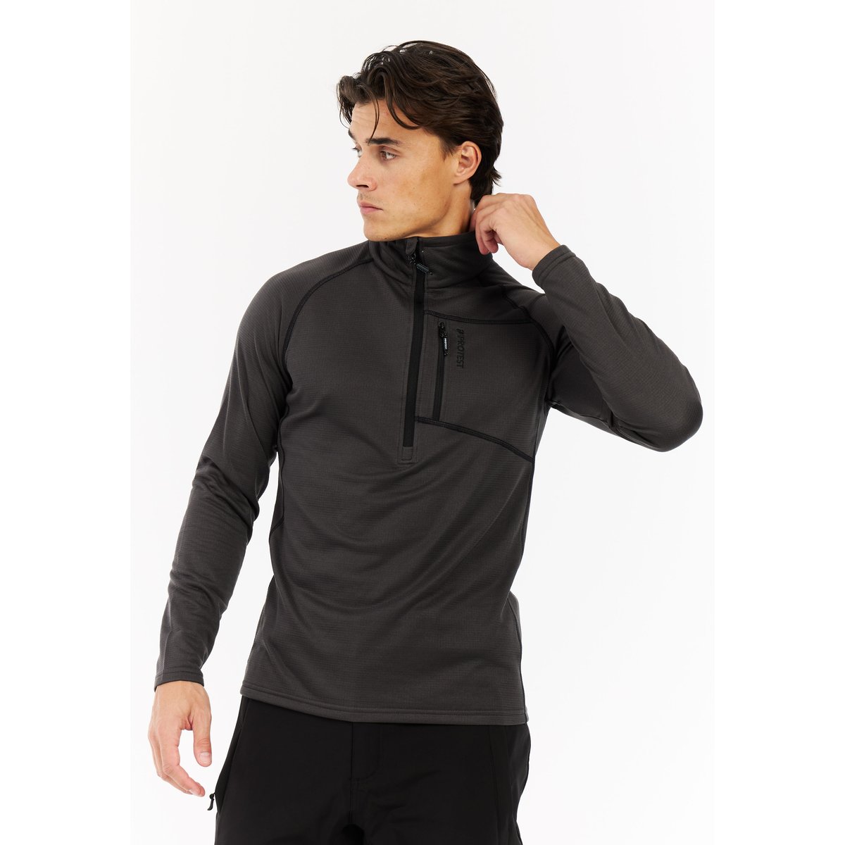 Haut 1/4 zippé PRTREKODY deep grey, PROTEST
