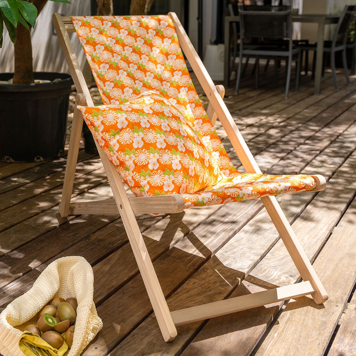 Housse de coussin extérieur THAIS orange, VENT DE BOHÈME