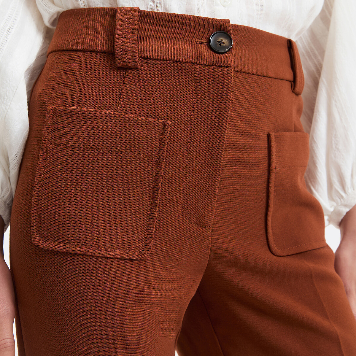 Pantalon flare, Signature FELICIEN marron noisette, LA REDOUTE COLLECTIONS