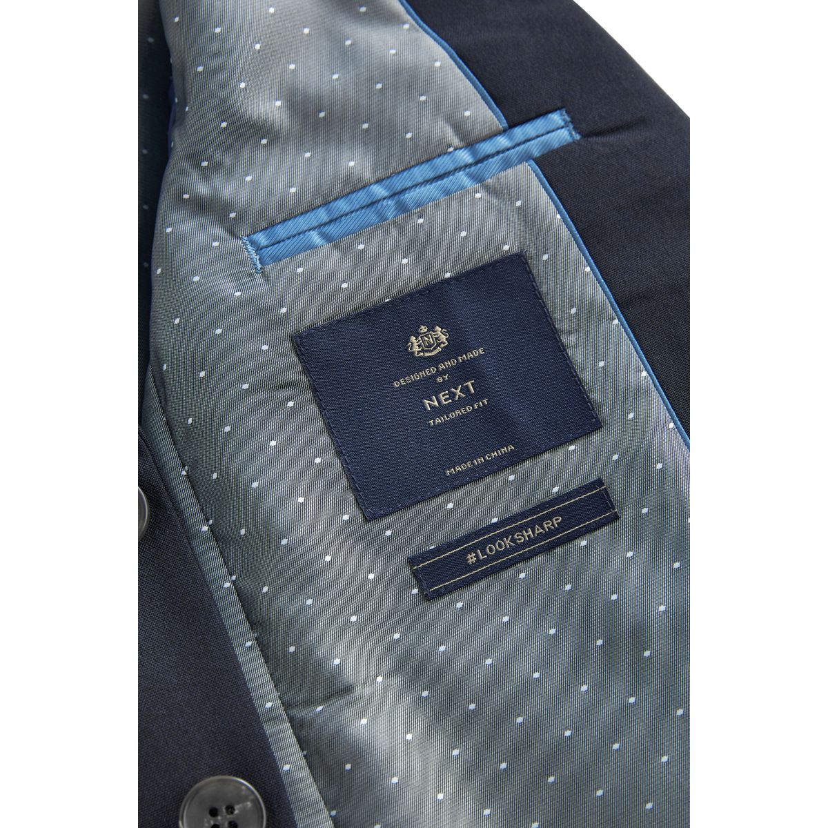 Pantalon de costume coupe ajustée bleu marine, NEXT