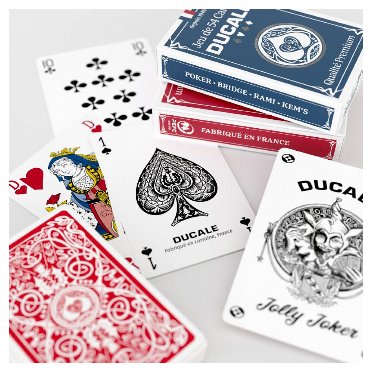 Ducale origine 54 cartes ec couleur unique, CARTAMUNDI