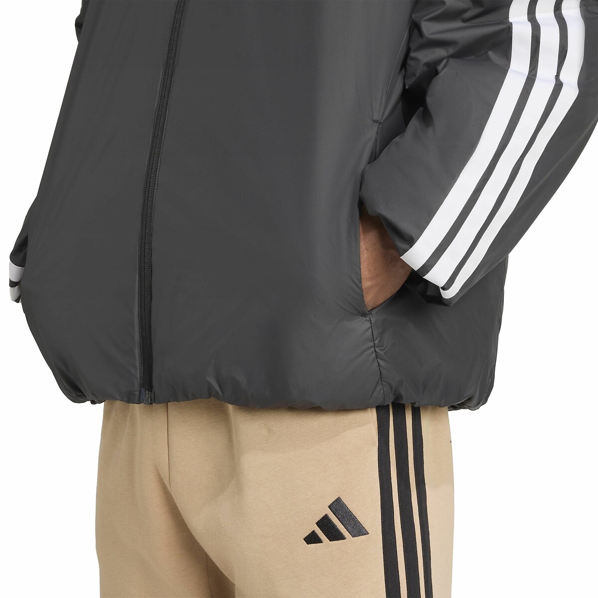 Doudoune essentielle 3 bandes noir, ADIDAS SPORTSWEAR
