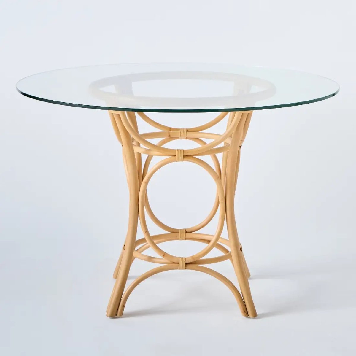 Table ronde en rotin rotin teinté "miel", KOK
