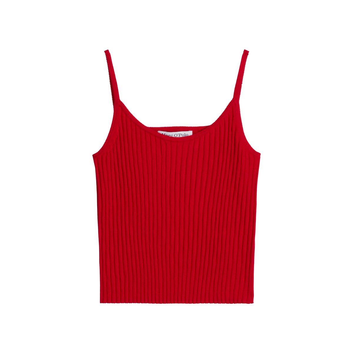 Top en maille fine slim en LENZING™ ECOVERO™ rouge clair, MARC O’POLO DENIM