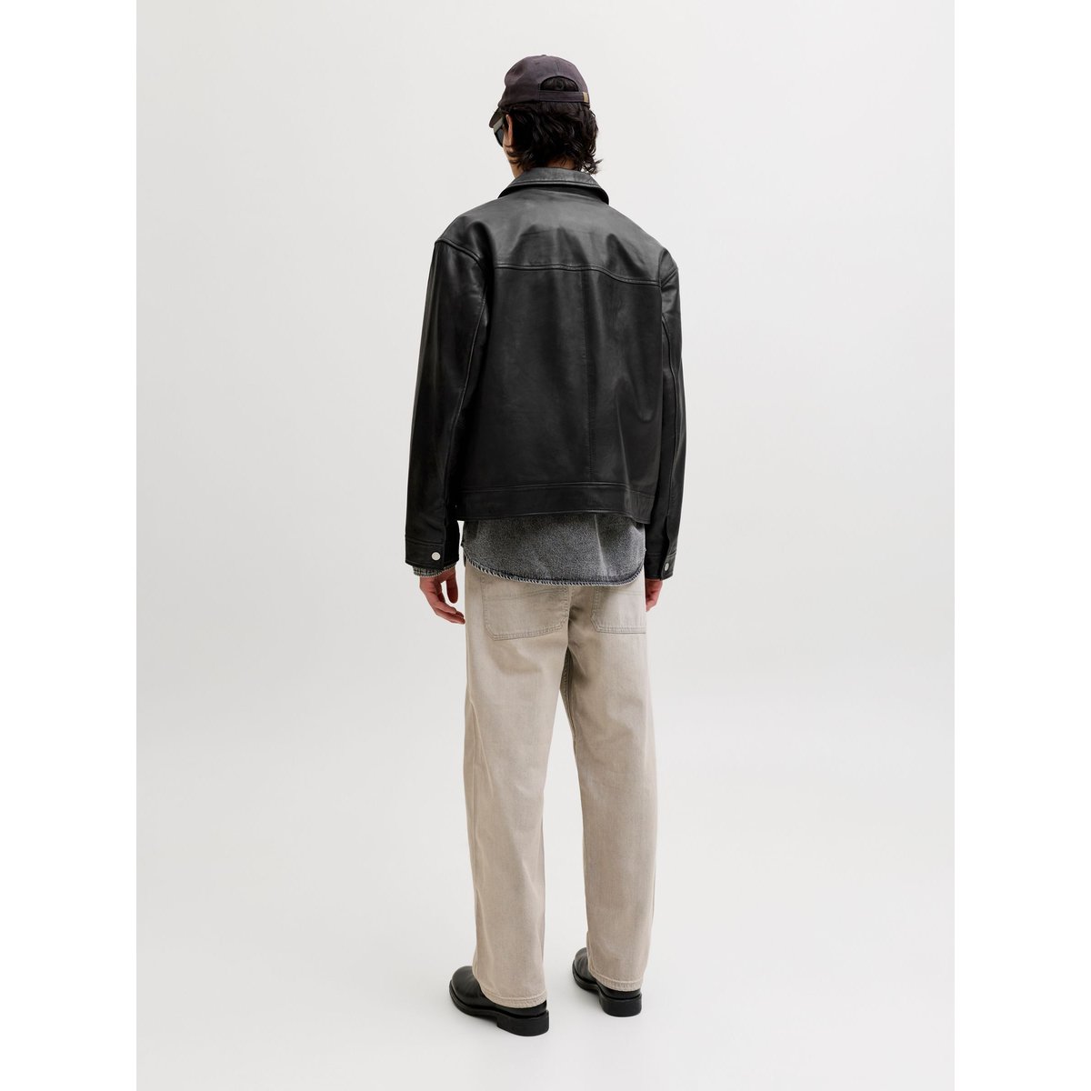 Veste En Cuir black, JACK & JONES