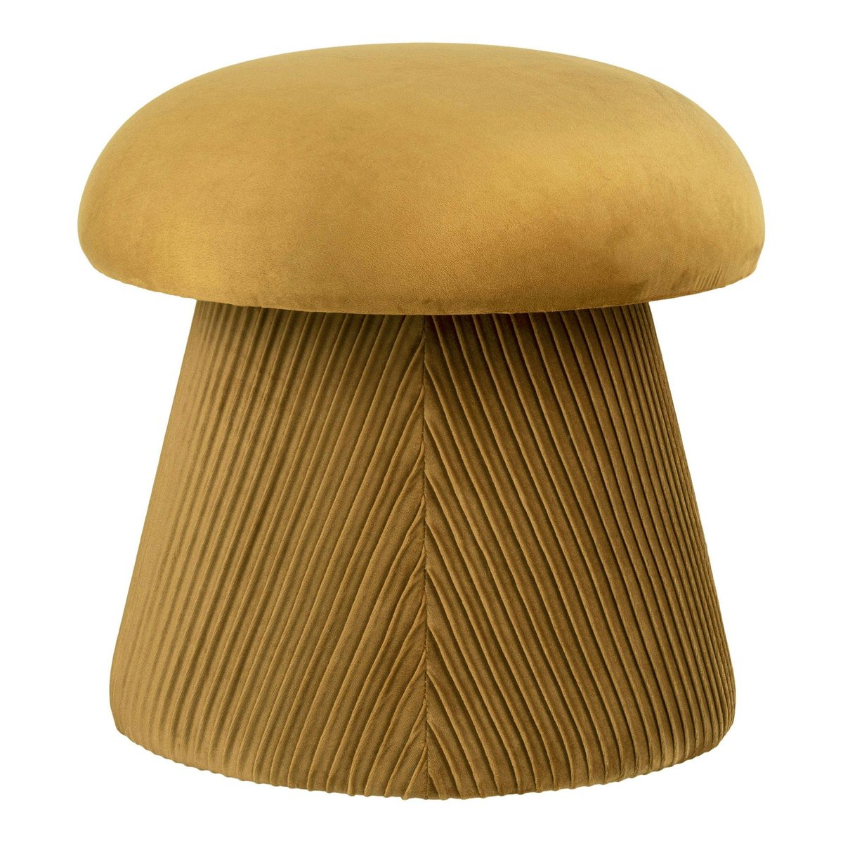 Pouf design forme champignon, couleur moutarde BRUGES moutarde, PIER IMPORT