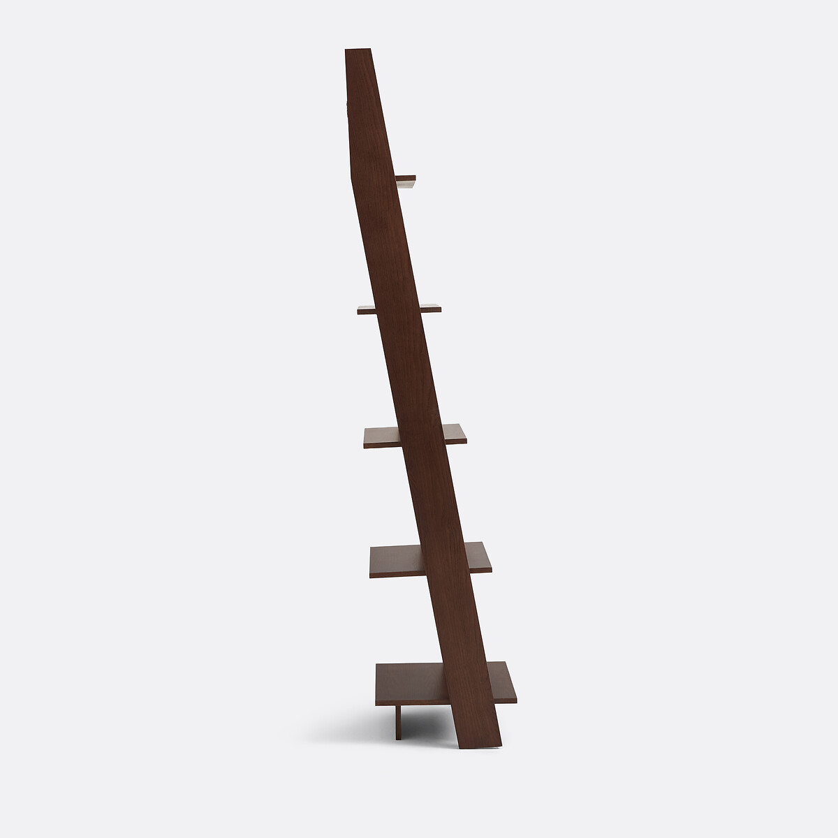 Domeno Wall-Mounted Ladder Bookcase in Walnut-Stained Ash Veneer walnut color stained, LA REDOUTE INTERIEURS