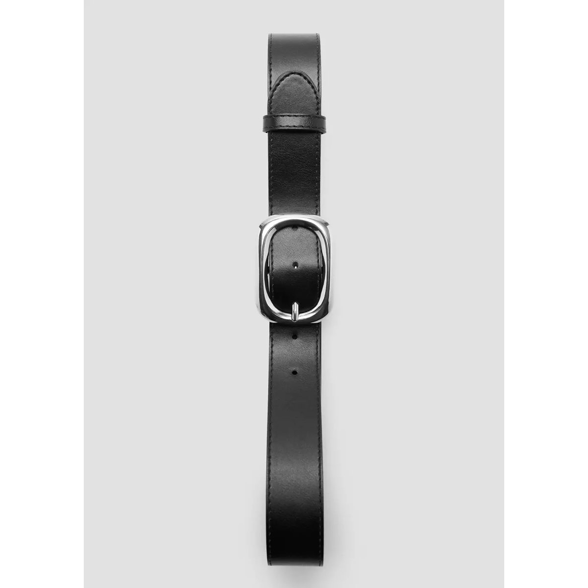 Ceinture boucle ovale noir, MANGO