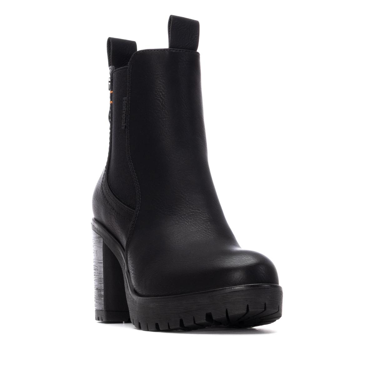 Bottine Chelsea Talon Décontractée Fermeture éclair noir, REFRESH